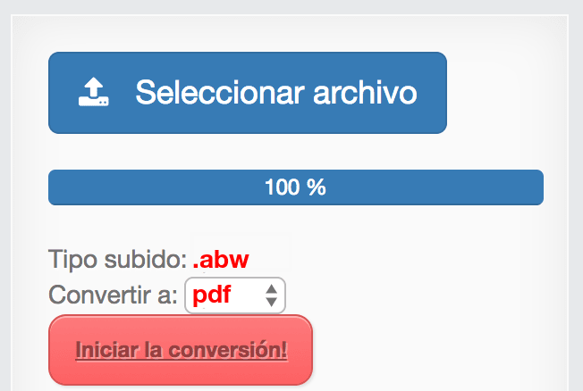 Comment convertir ABW en PDF en ligne